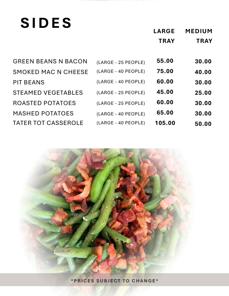 Catering menu page 4